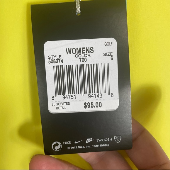 Nike Golf Tour Performance Convertible Golf Skirt Skort Shorts Yellow White 6 - Picture 14 of 15